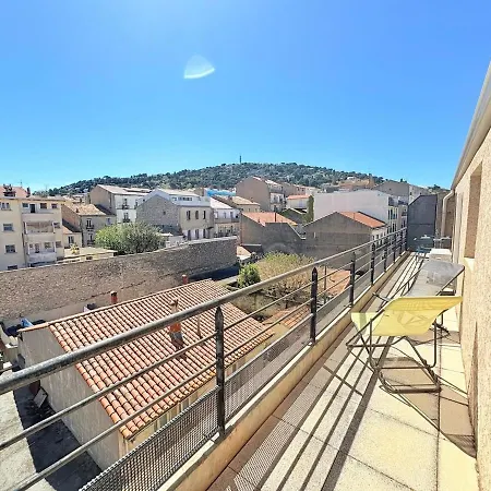 公寓 #sete T2 Clim & Balcon Vue Mont Saint Clair 塞特港