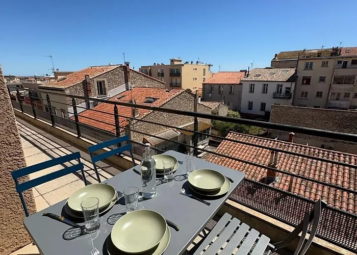 Le Balcon De Saint-clair, Joli T2 Centre, Climatisé, Parking Privé Sète